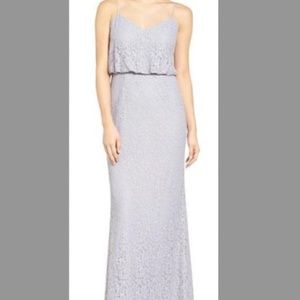 Adrianna Papell Signature Lace Blouson Gown (Light Dove)